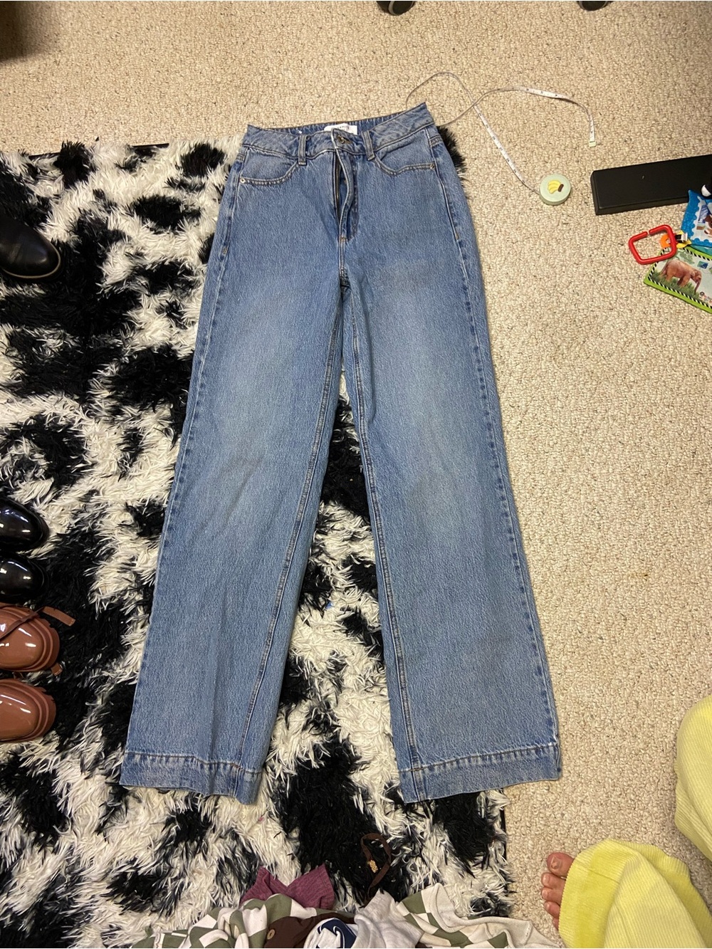 Dynamite Heidi Light Blue High-Rise Wide-Leg Jeans - Picture 2 of 6